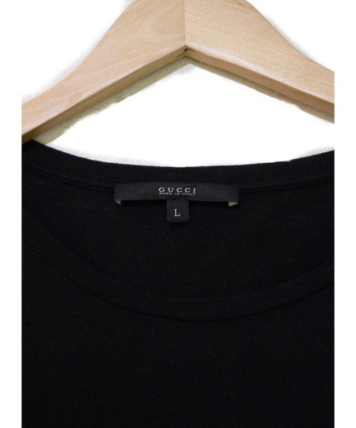 GUCCI（グッチ）GUCCI (グッチ) ロゴカットソー ブラック サイズ:Lの古着・服飾アイテム