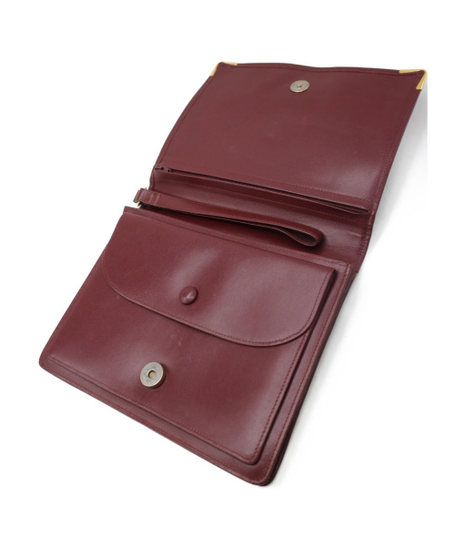 Cartier（カルティエ）Cartier (カルティエ) クラッチバッグ ボルドー サイズ:- マストの古着・服飾アイテム