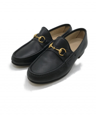 中古・古着通販】GUCCI (グッチ) ビットローファー ブラック サイズ