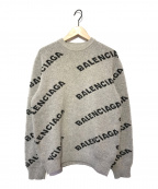 BALENCIAGAバレンシアガ）の古着「ジャガードロゴニット」｜グレー