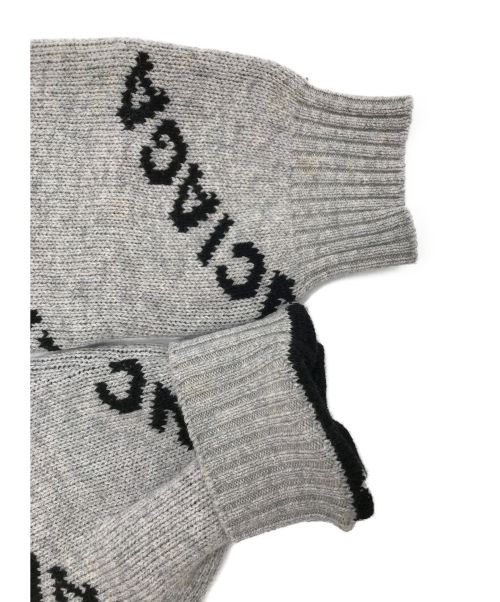 BALENCIAGA（バレンシアガ）BALENCIAGA (バレンシアガ) ジャガードロゴニット グレー サイズ:Sの古着・服飾アイテム
