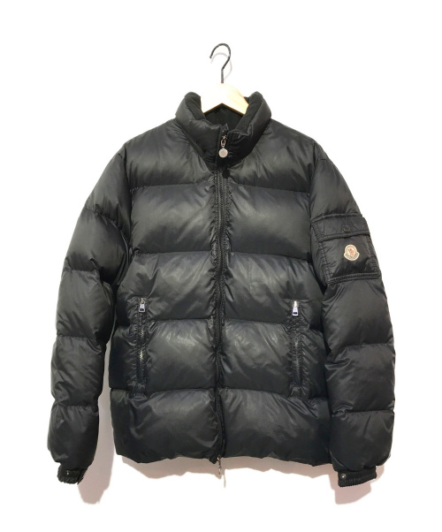 MONCLER（モンクレール）MONCLER (モンクレール) ロゴワッペン付きダウンジャケット ブラック サイズ:1 BAZILLEの古着・服飾アイテム
