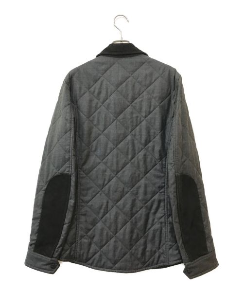 Salvatore Ferragamo（サルヴァトーレ フェラガモ）Salvatore Ferragamo (サルヴァトーレ フェラガモ) スウェード切替キルティングジャケット グレー サイズ:44の古着・服飾アイテム