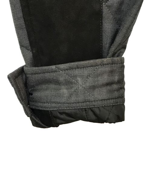 Salvatore Ferragamo（サルヴァトーレ フェラガモ）Salvatore Ferragamo (サルヴァトーレ フェラガモ) スウェード切替キルティングジャケット グレー サイズ:44の古着・服飾アイテム