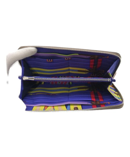 HERMES（エルメス）HERMES (エルメス) アザップシルクインラウンドファスナーウォレット ブラウンの古着・服飾アイテム