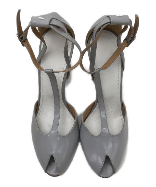 Maison Margiela（メゾンマルジェラ）Maison Margiela (メゾンマルジェラ) オープントゥークリアパンプス グレー サイズ:37の古着・服飾アイテム