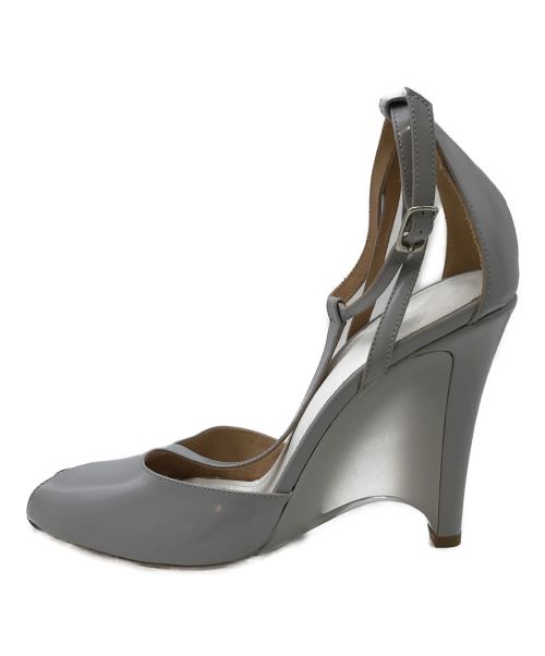 Maison Margiela（メゾンマルジェラ）Maison Margiela (メゾンマルジェラ) オープントゥークリアパンプス グレー サイズ:37の古着・服飾アイテム