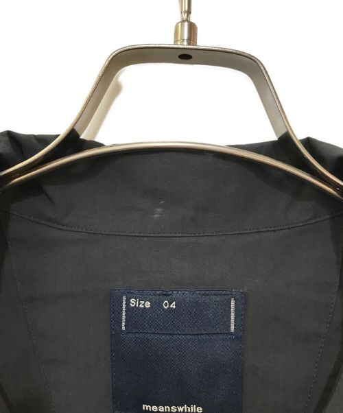 meanswhile（ミーンズワイル）meanswhile (ミーンズワイル) Tech Ripstop Sleeping SH（テックリップストップスリーピングシャツ） ブラック サイズ:04の古着・服飾アイテム