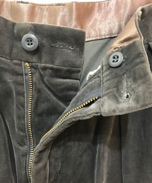 NATAL DESIGN（ネイタルデザイン）NATAL DESIGN (ネイタルデザイン) ZOOTIE PANTS VELVET チャコールグレー サイズ:Mの古着・服飾アイテム