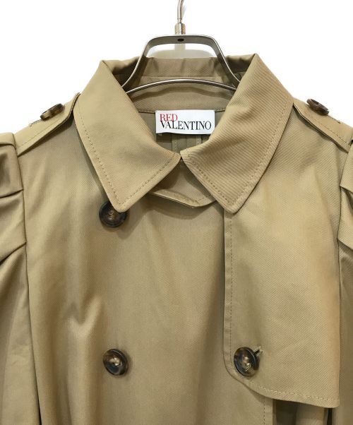 RED VALENTINO（レッドヴァレンティノ）RED VALENTINO (レッドヴァレンティノ) ギャバジン トレンチコート ベージュ サイズ:40の古着・服飾アイテム