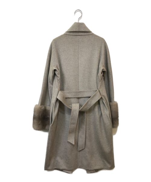 MaxMara（マックスマーラ）MaxMara (マックスマーラ) ミンクファーカシミヤコート ベージュ サイズ:36の古着・服飾アイテム