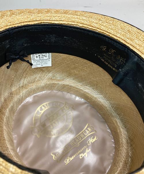 THE H.W.DOG&CO.（エイチダブリュードッグアンドコー）THE H.W.DOG&CO. (エイチダブリュードッグアンドコー) ラフィアハット ベージュの古着・服飾アイテム