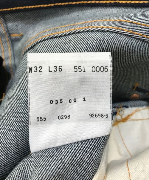 LEVI'S（リーバイス）LEVI'S (リーバイス) 551zxxデニムパンツ インディゴ サイズ:32×36 未使用品の古着・服飾アイテム