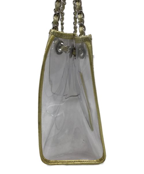 CHANEL（シャネル）CHANEL (シャネル) クリアチェーントートバッグ クリア×ゴールドの古着・服飾アイテム