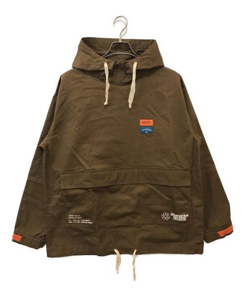 overprint（オーバープリント）overprint (オーバープリント) UNIVERSAL OVERALL (ユニバーサルオーバーオール) anorak parka ブラウン サイズ:M 未使用品の古着・服飾アイテム