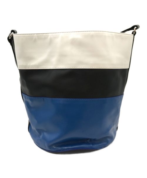 PLAN C（プランシー）Plan C (プランシー) BUCKET BAG ブルー×ホワイトの古着・服飾アイテム