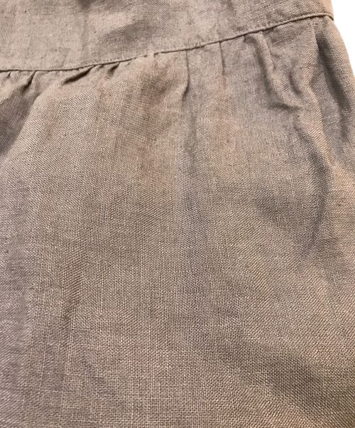 O'NEIL OF DUBLIN（オニールオブダブリン）O'NEIL OF DUBLIN (オニールオブダブリン) リネンノースリーブワンピース ブラウン サイズ:Fの古着・服飾アイテム