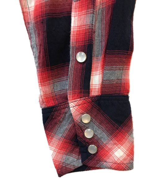 MADISON BLUE（マディソンブルー）MADISON BLUE (マディソンブルー) WESTERN RAYON SHIRT レッド サイズ:02の古着・服飾アイテム