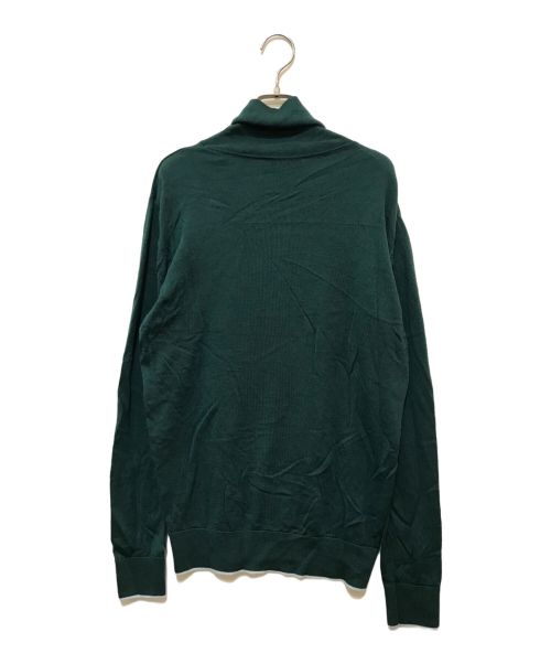 maison kitsune（メゾンキツネ）MAISON KITSUNE (メゾンキツネ) タートルネックニット グリーン サイズ:Lの古着・服飾アイテム