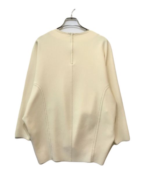 Adam et Rope（アダム エ ロペ）Adam et Rope (アダムエロペ) ニットジョーゼットボンディングプルオーバー ベージュ サイズ:36の古着・服飾アイテム