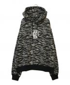 EXAMPLE GOD BLESS YOU×イグザンプル ゴッド ブレス ユー×デレス）の古着「タイガーカモプルオーバーパーカー」｜ブラック×グレー