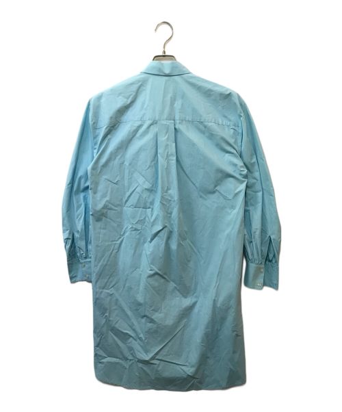 MSGM（エムエスジーエム）MSGM (エムエスジーエム) フリルロングシャツブラウス ブルー サイズ:38の古着・服飾アイテム