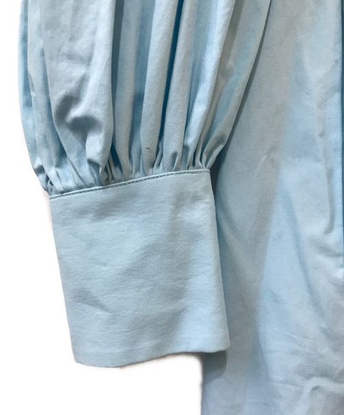 MSGM（エムエスジーエム）MSGM (エムエスジーエム) フリルロングシャツブラウス ブルー サイズ:38の古着・服飾アイテム