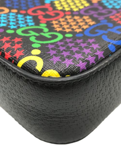 GUCCI（グッチ）GUCCI (グッチ) GGサイケデリックショルダーバッグ ブラックの古着・服飾アイテム