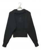 CLANEクラネ）の古着「BOLERO SET UP MESH KNIT TOPS」｜ブラック