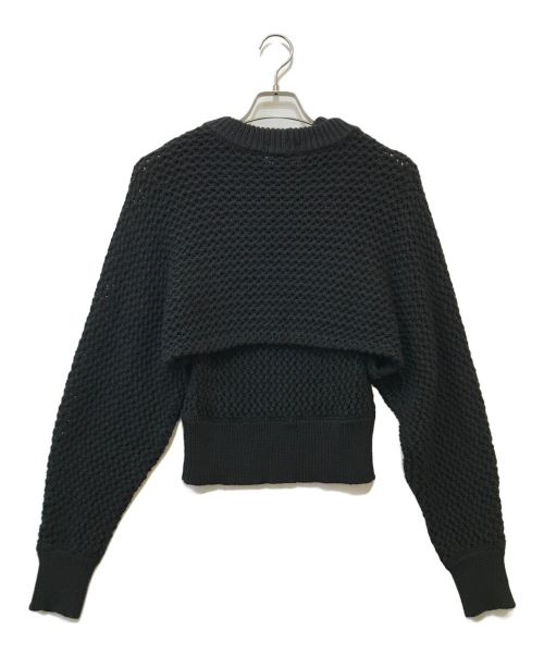 CLANE（クラネ）CLANE (クラネ) BOLERO SET UP MESH KNIT TOPS ブラック サイズ:1の古着・服飾アイテム