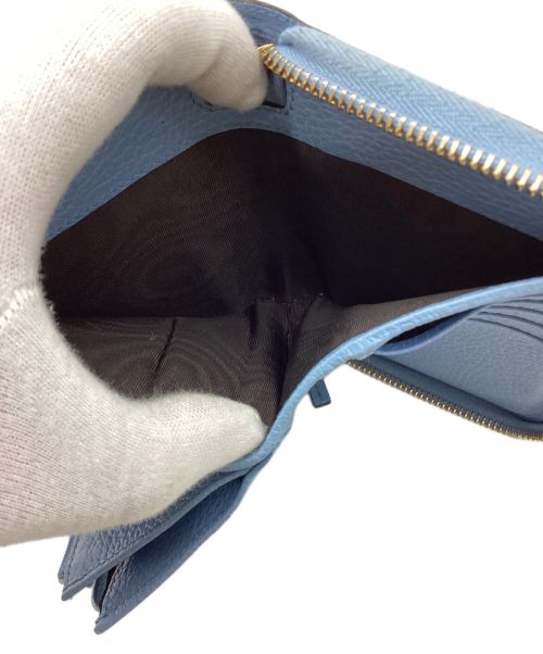 GUCCI（グッチ）GUCCI (グッチ) インターロッキング GGラウンドウォレット スカイブルーの古着・服飾アイテム