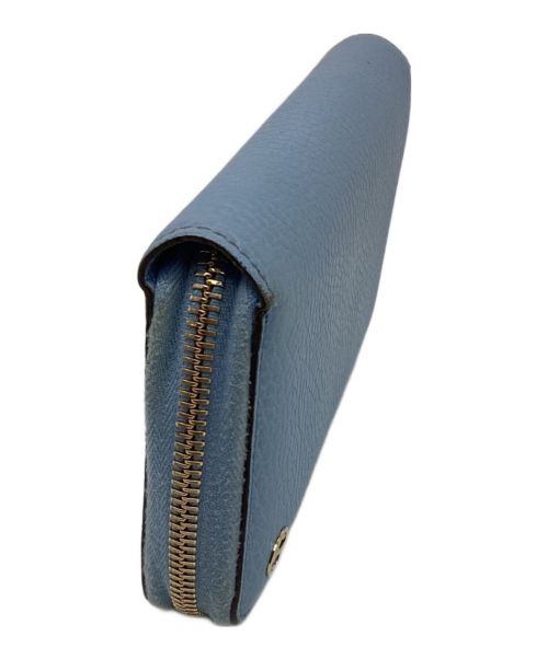 GUCCI（グッチ）GUCCI (グッチ) インターロッキング GGラウンドウォレット スカイブルーの古着・服飾アイテム