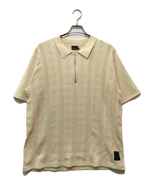 430（430）430 (430) S/S JAQUARD KNIT POLO アイボリー サイズ:1の古着・服飾アイテム