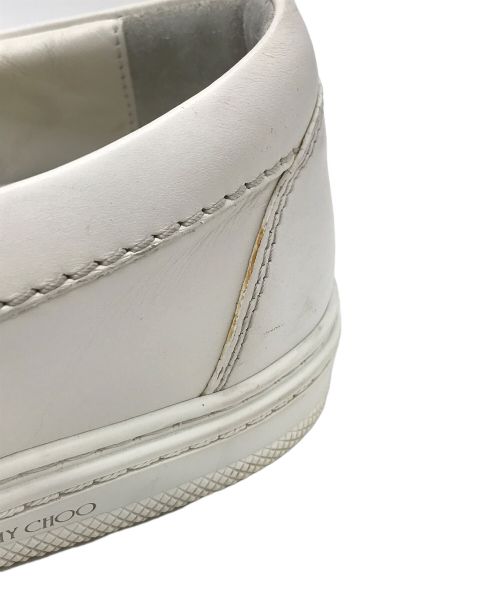 JIMMY CHOO（ジミーチュウ）JIMMY CHOO (ジミーチュウ) スリッポン ホワイト サイズ:42の古着・服飾アイテム