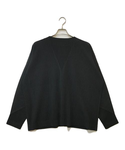 HOMME PLISSE ISSEY MIYAKE（オム プリッセ イッセイ ミヤケ）HOMME PLISSE ISSEY MIYAKE (オムプリッセ イッセイ ミヤケ) プリーツカーディガン ブラック サイズ:2の古着・服飾アイテム
