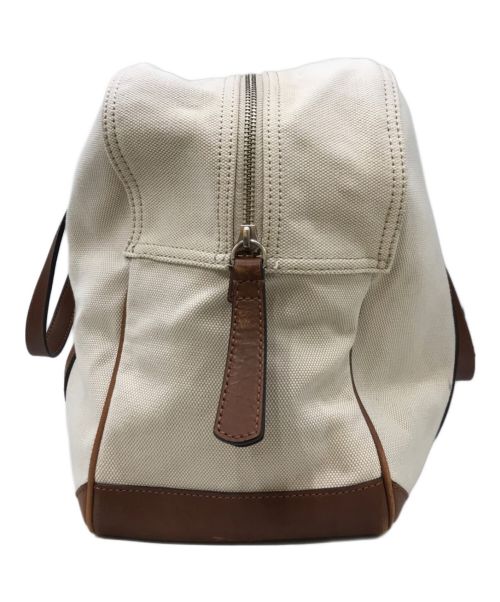 COACH（コーチ）COACH (コーチ) キャンバスボストンバッグ アイボリー×ブラウンの古着・服飾アイテム