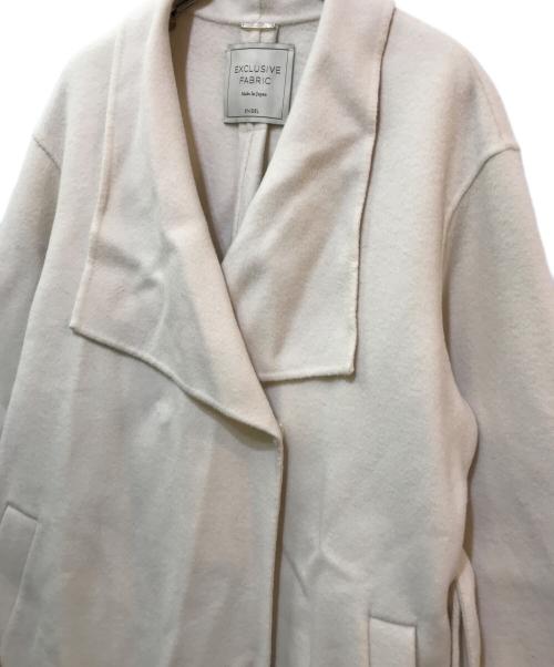 Snidel（スナイデル）Snidel (スナイデル) シャルムビッグカラーロングコート アイボリーの古着・服飾アイテム