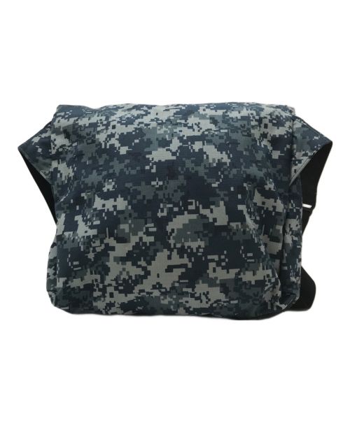 BRIEFING（ブリーフィング）BRIEFING (ブリーフィング) フラップショルダーバッグ ブラック×ブルーの古着・服飾アイテム