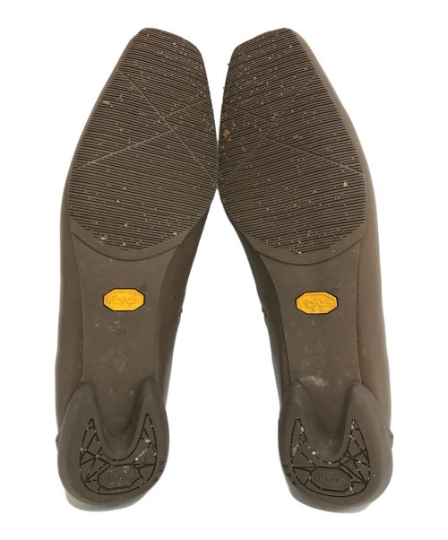 SHISEI（シセイ）SHISEI (シセイ) TIGHT SQUARE SLIPON ブラウン サイズ:36の古着・服飾アイテム