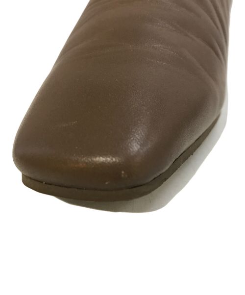 SHISEI（シセイ）SHISEI (シセイ) TIGHT SQUARE SLIPON ブラウン サイズ:36の古着・服飾アイテム