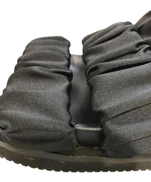 Adam et Rope（アダム エ ロペ）Adam et Rope (アダムエロペ) シャーリングフラットサンダル ブラック サイズ:表記なし(※実寸を参照ください)の古着・服飾アイテム