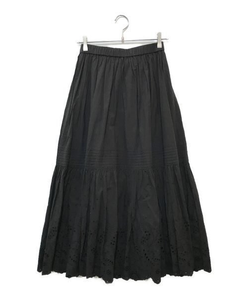 Spick and Span（スピックアンドスパン）Spick and Span (スピックアンドスパン) エンブロイダリーレーススカート ブラック サイズ:38の古着・服飾アイテム