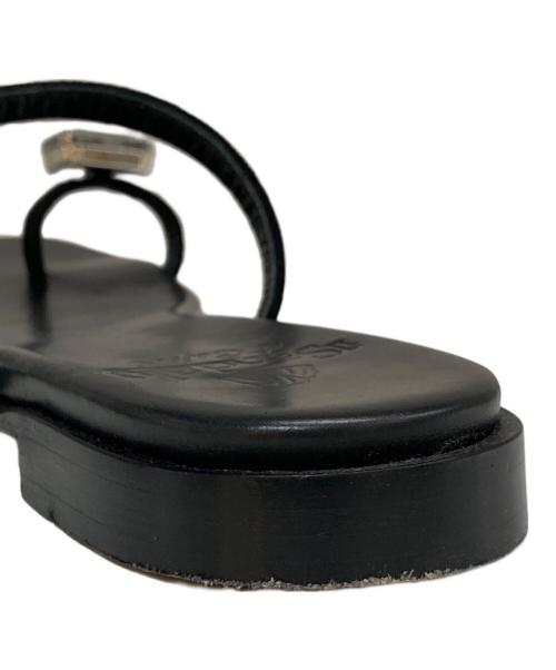 il Sandalo of Capri（イル・サンダロ・オブ・カプリ）il Sandalo of Capri (イル・サンダロ・オブ・カプリ) ストーンビジュー サンダル ブラック サイズ:36の古着・服飾アイテム