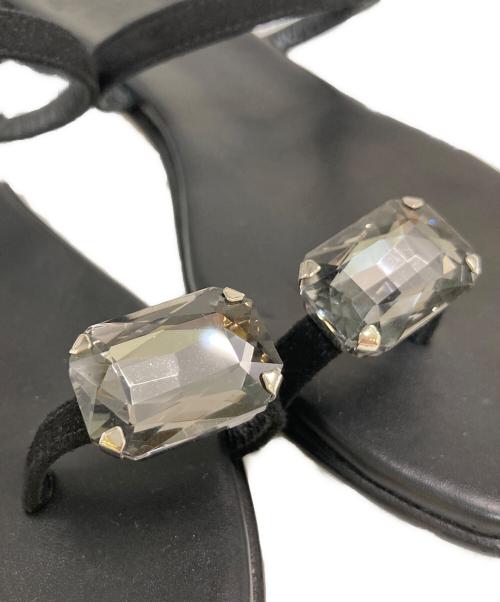 il Sandalo of Capri（イル・サンダロ・オブ・カプリ）il Sandalo of Capri (イル・サンダロ・オブ・カプリ) ストーンビジュー サンダル ブラック サイズ:36の古着・服飾アイテム