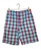 OLD STUSSYオールドステューシー）の古着「ハーフパンツ」｜レッド×スカイブルー