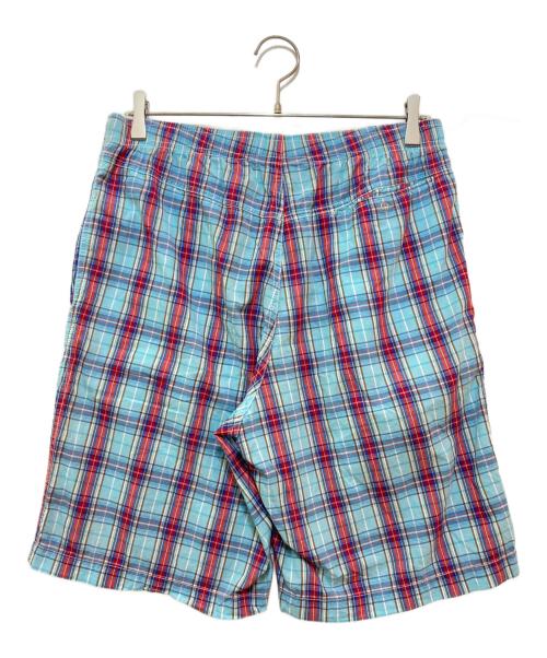 OLD STUSSY（オールドステューシー）OLD STUSSY (オールドステューシー) ハーフパンツ レッド×スカイブルー サイズ:Mの古着・服飾アイテム