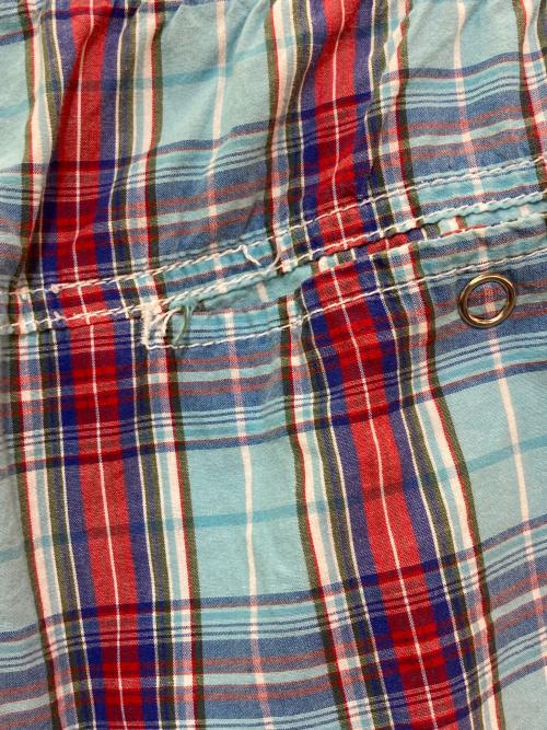 OLD STUSSY（オールドステューシー）OLD STUSSY (オールドステューシー) ハーフパンツ レッド×スカイブルー サイズ:Mの古着・服飾アイテム