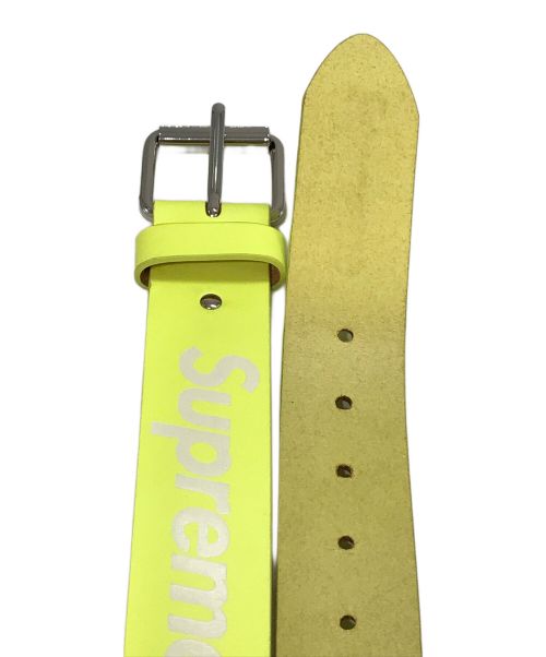 SUPREME（シュプリーム）SUPREME (シュプリーム) REPEAT LEATHER BELT ネオンイエローの古着・服飾アイテム