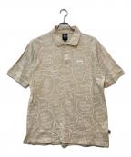 stussyステューシー）の古着「ポロシャツ」｜ベージュ