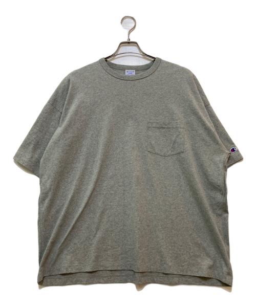 Champion（チャンピオン）Champion (チャンピオン) BEAMS by MIN-NANO (ビームス バイ ミンナノ) ポケットTシャツ グレー サイズ:LARGEの古着・服飾アイテム